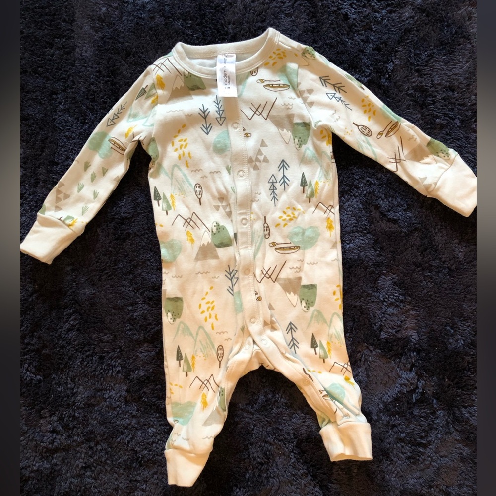 Mountain theme footless sleeper 0-3mo